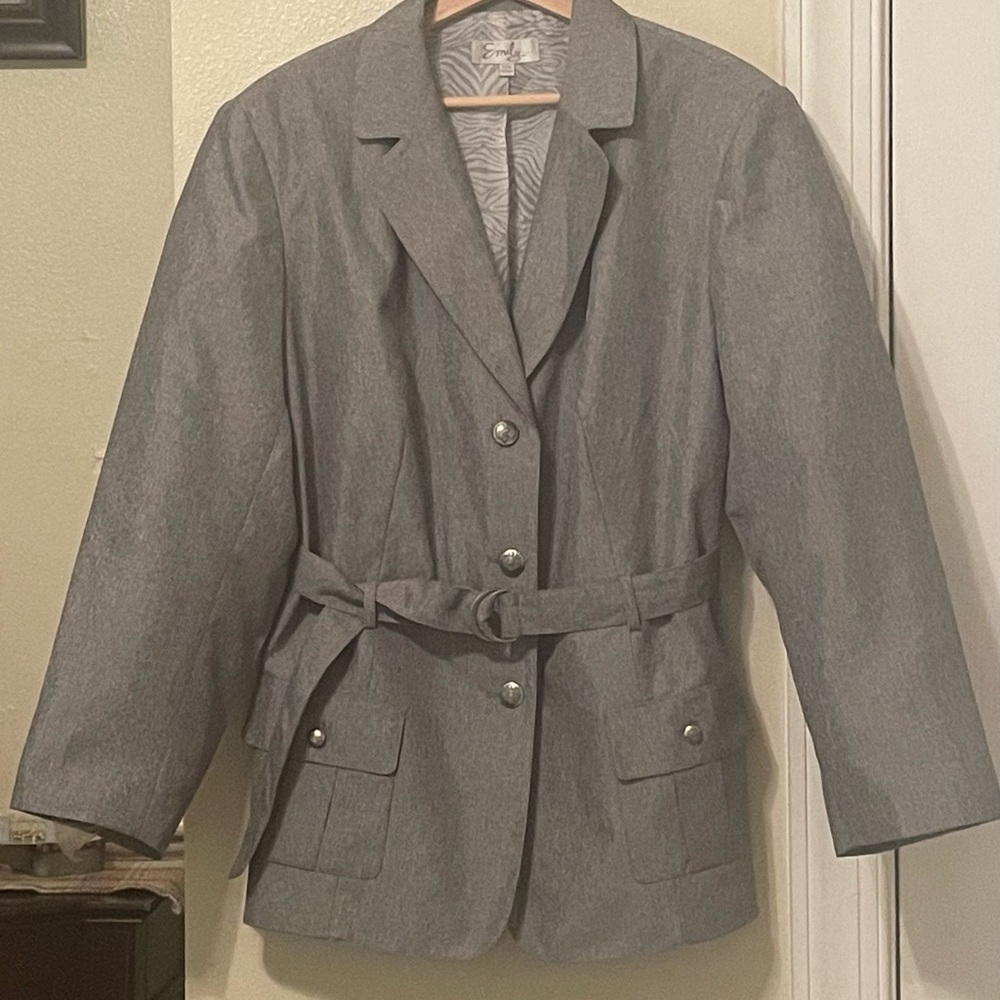Emily Brand Career Wear Jacket. Plus sized  20 W. Metallic threading